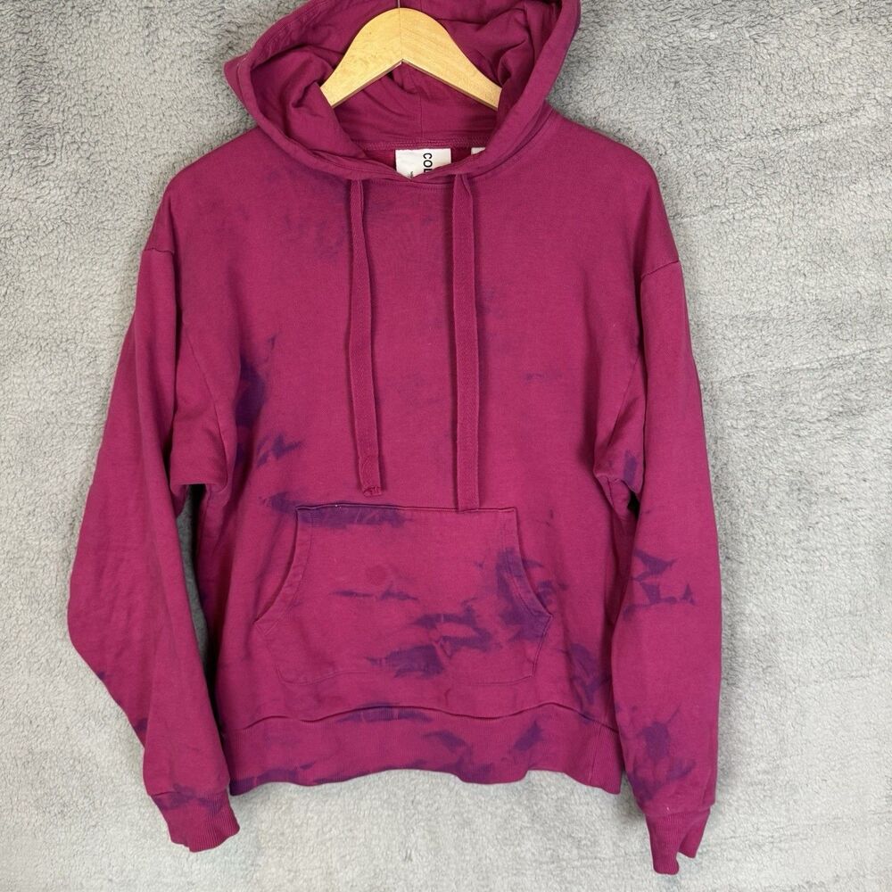 Collusion Hoodie Mens S Pink Pullover Kangaroo Pockets Basic Cotton‎